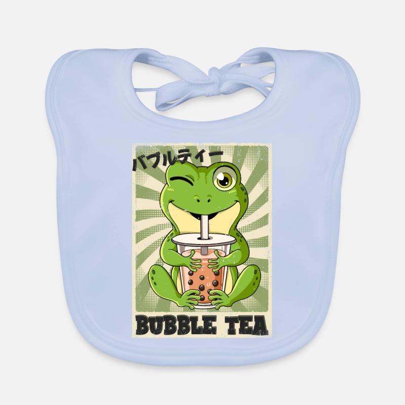 Boba Tea Grenouille Bubble Thé Bavoir bio Bébé