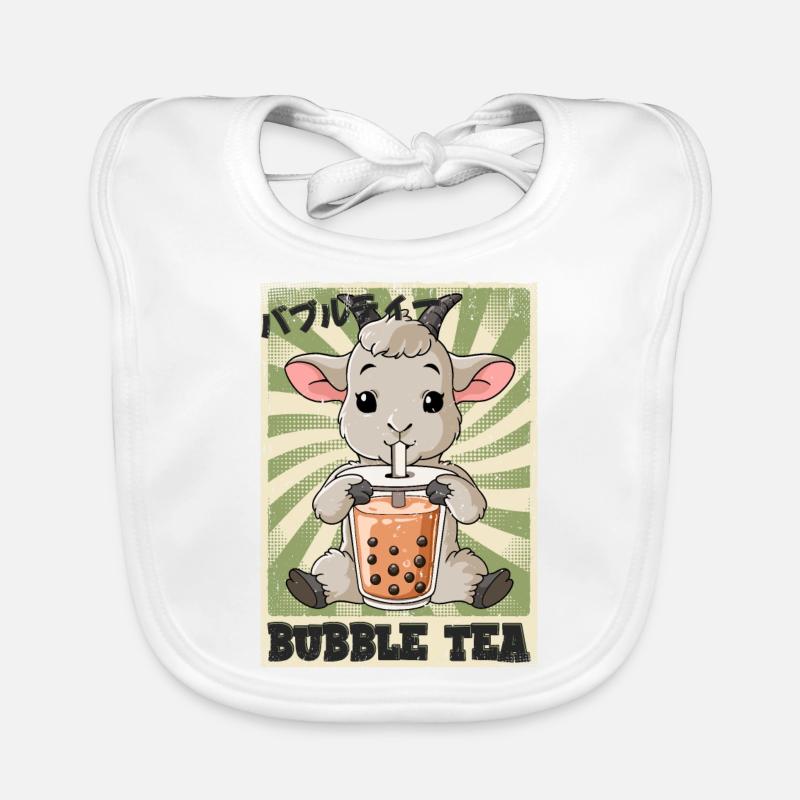 Boba Tea Ziege Bubble Tea Baby Bio-Lätzchen