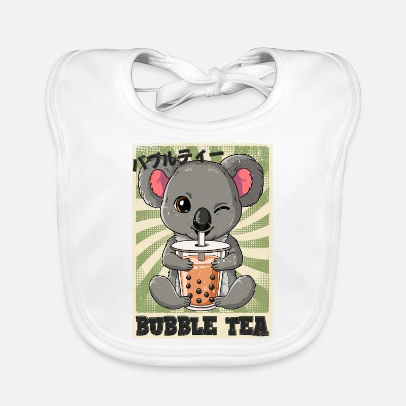 Boba Tea Koala Bubble Tea Bavoir bio Bébé
