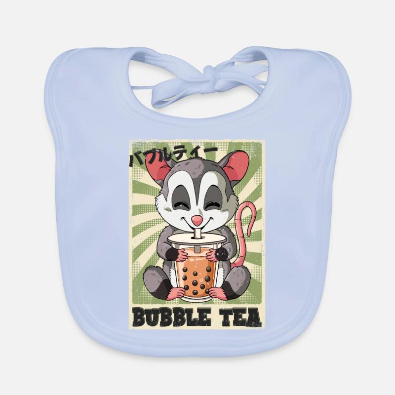 Boba Tea Opossum Bubble Tea Bavoir bio Bébé