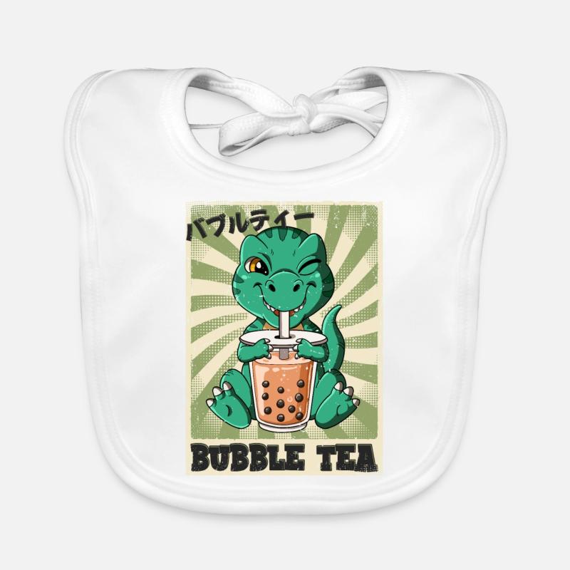 Boba Tea T-rex Bubble Tea Baby Bio-Lätzchen