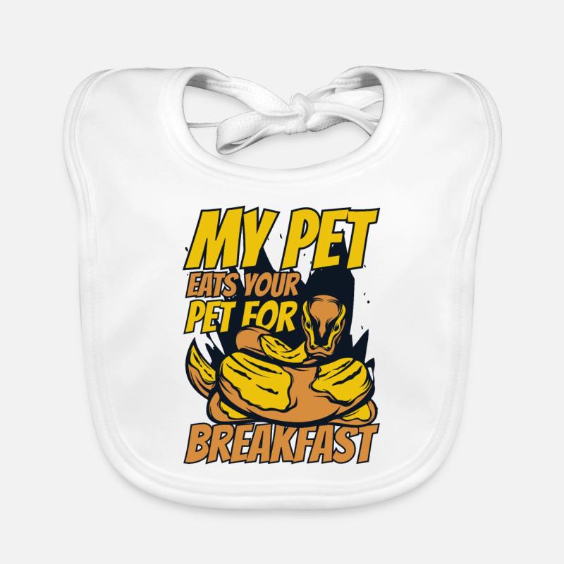 Mon animal mange votre animal de compagnie pour le petit déjeuner Python Banane Bavoir bio Bébé
