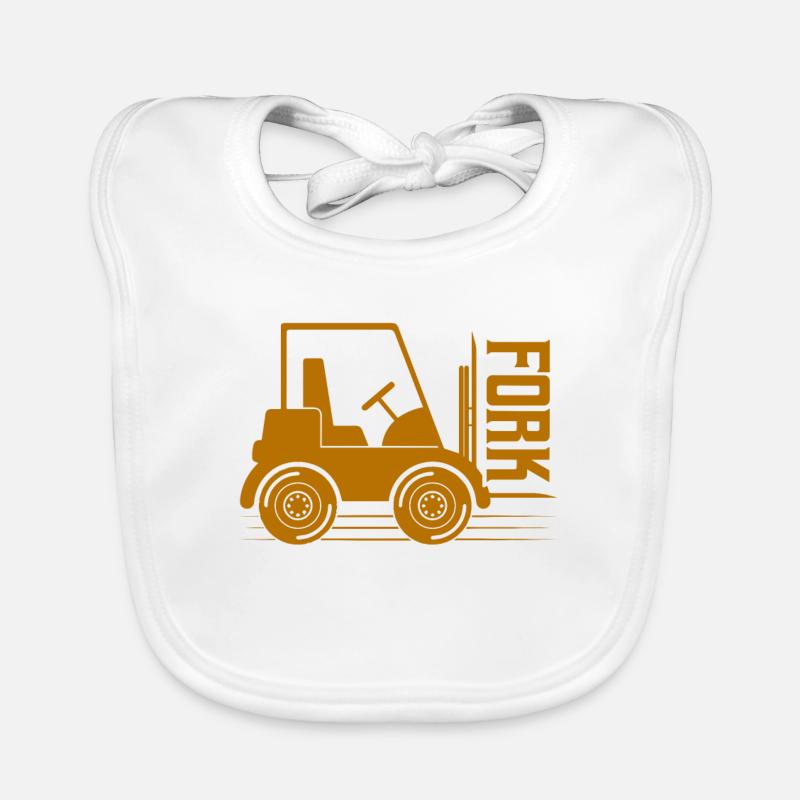 I Get Paid To Fork Around Operator Forklifter Driv Baby Bio-Lätzchen