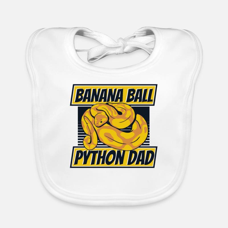 Banana Ball Python Dad Python Snake Banana Organic Baby Bibs