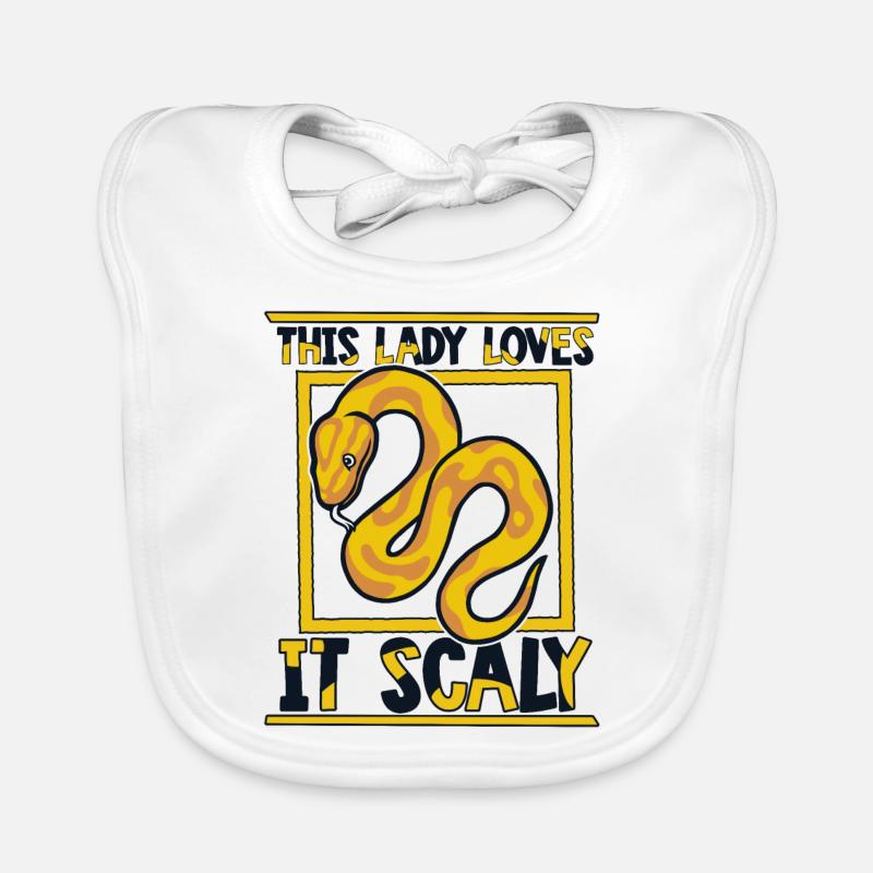 This Lady Loves It Scaly Python Snake Banana Organic Baby Bibs