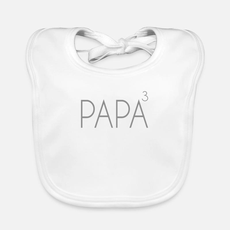 Papa von 3 Kindern - Baby Bio-Lätzchen - Weiß