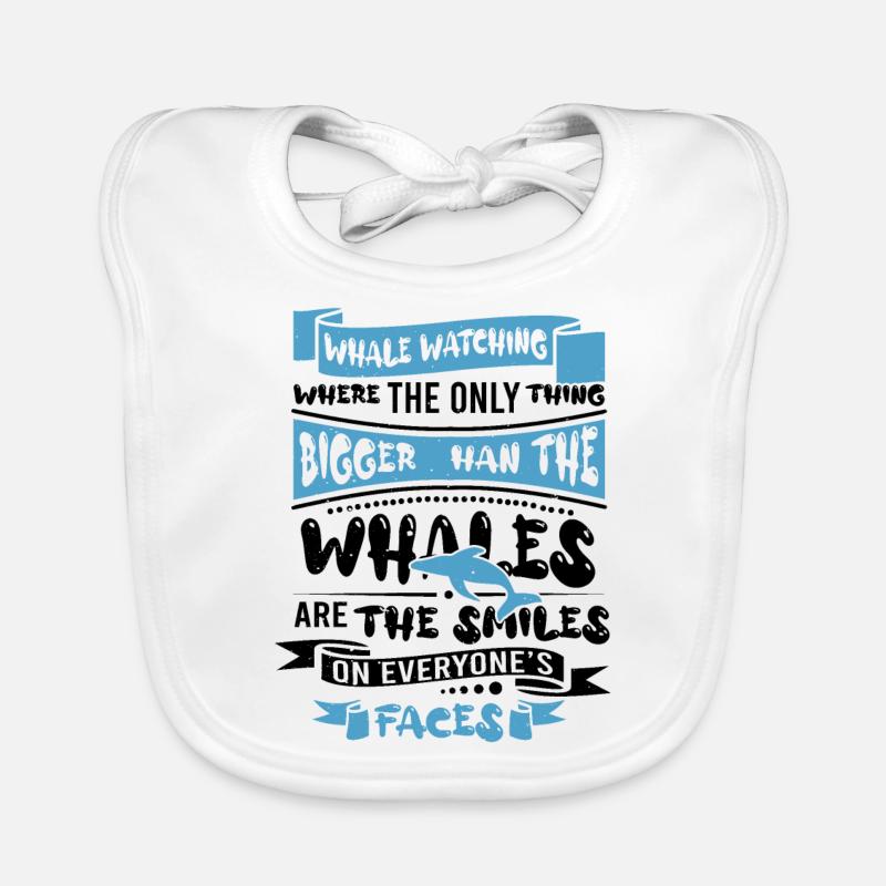 Conception de baleines à bosse pour l’océan, la mer, la baleine et les baleines Bavoir bio Bébé