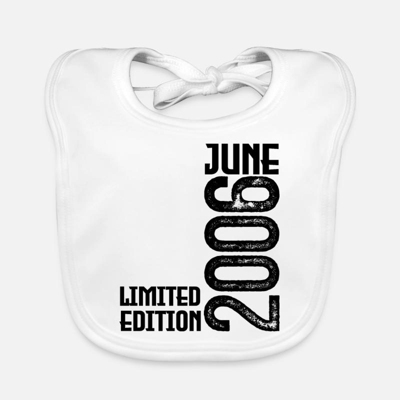 Geschenk Juni 2006 Jubiläum Juni 2006. Juni 2006 - Baby Bio-Lätzchen - Weiß
