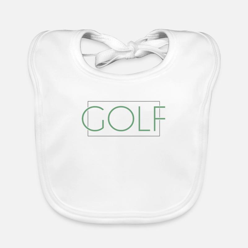 Golf lettering Organic Baby Bibs