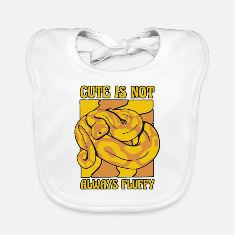 Cute Is Not Always Fluffy Python Schlange Banana Baby Bio-Lätzchen