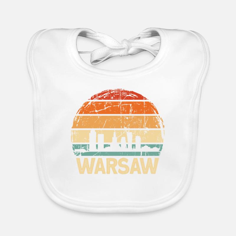 Polen Warsaw Skyline Baby Bio-Lätzchen