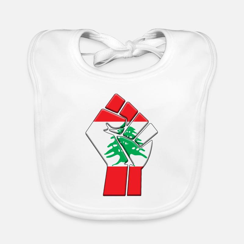 Lebanon Flag Lebonese Country Pride Native Organic Baby Bibs