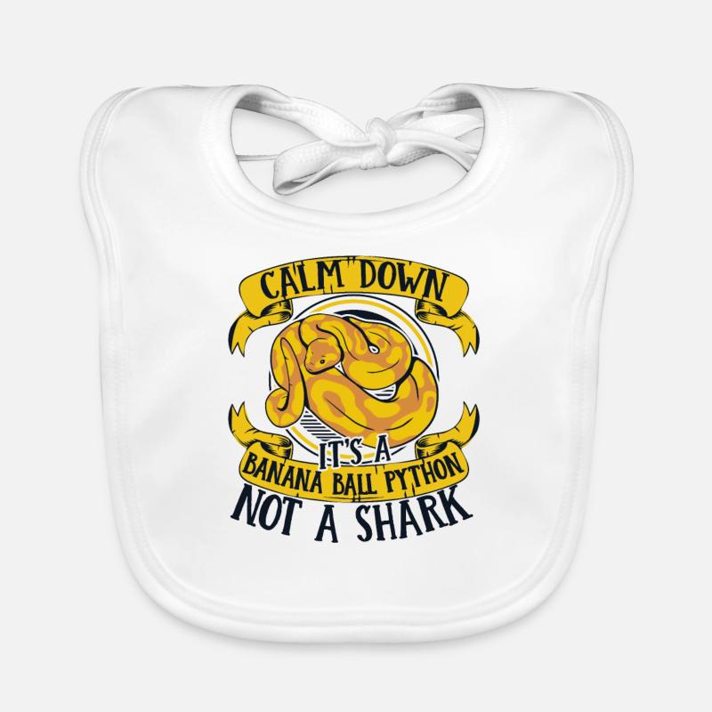 Calm Down It's Not A Shark Python Banana Ball Baby Bio-Lätzchen