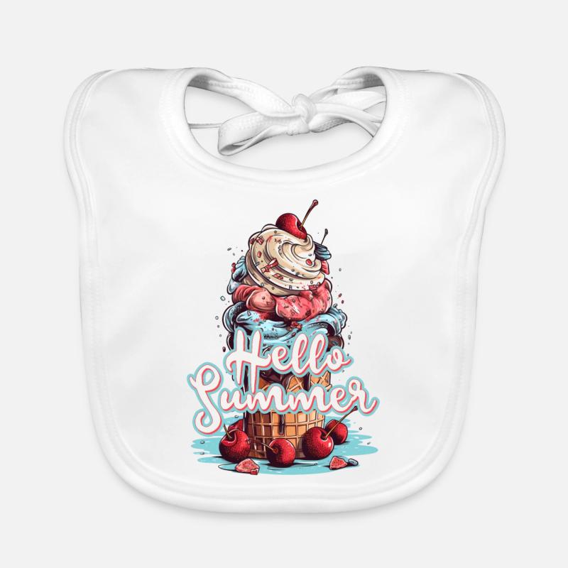 Hello Summer Eis Eiscreme Eisdiele Baby Bio-Lätzchen
