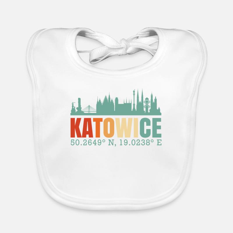 Pologne Katowice Skyline Bavoir bio Bébé