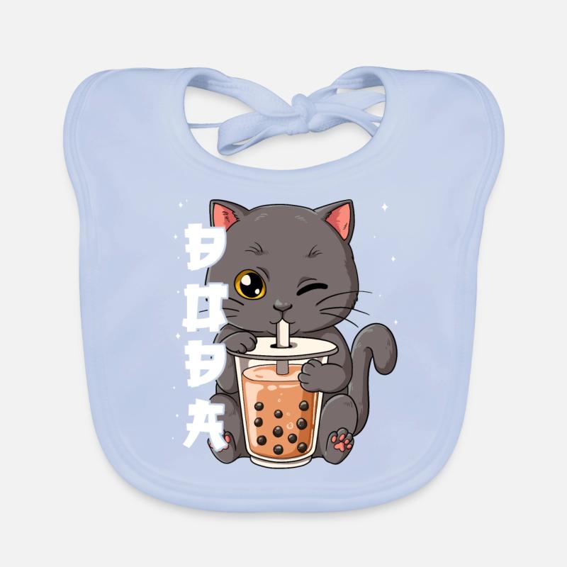 Boba Tea Katze Bubble Tea Baby Bio-Lätzchen