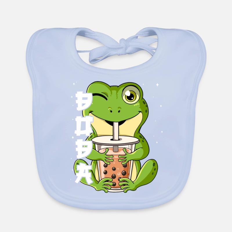 Boba Tea Grenouille Bubble Thé Bavoir bio Bébé