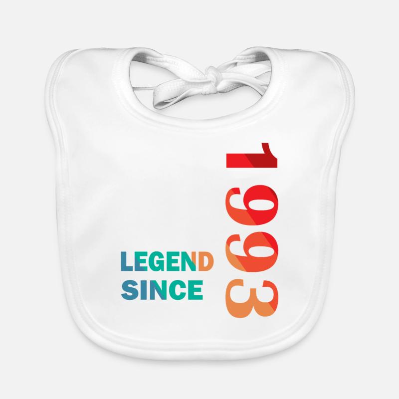 30th Birthday Vintage Legend Since 1993 retro Organic Baby Bibs