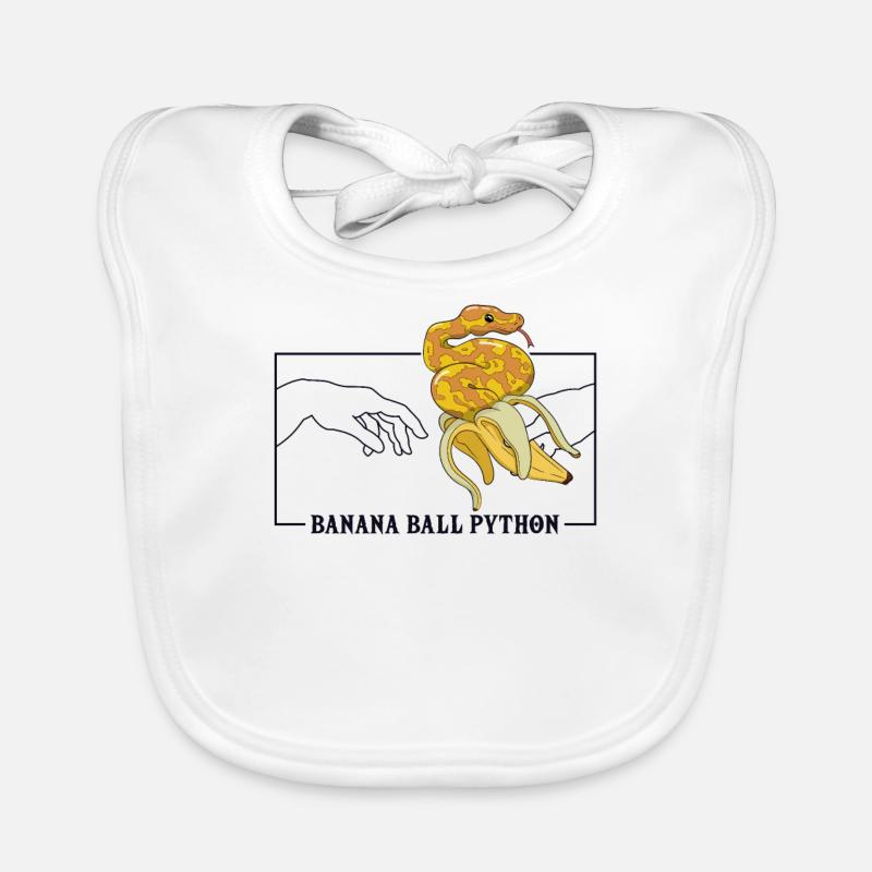 Michelangelo Creation of Adam Banana Ball Python Baby Bio-Lätzchen