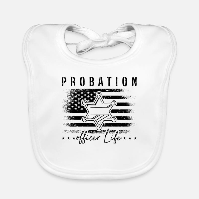 Agent de probation Vie Police Agents de probation Bavoir bio Bébé