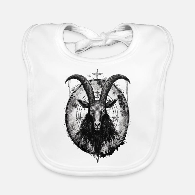 Gothic Baphomet Witches Witchcraft Ritual Dark Organic Baby Bibs