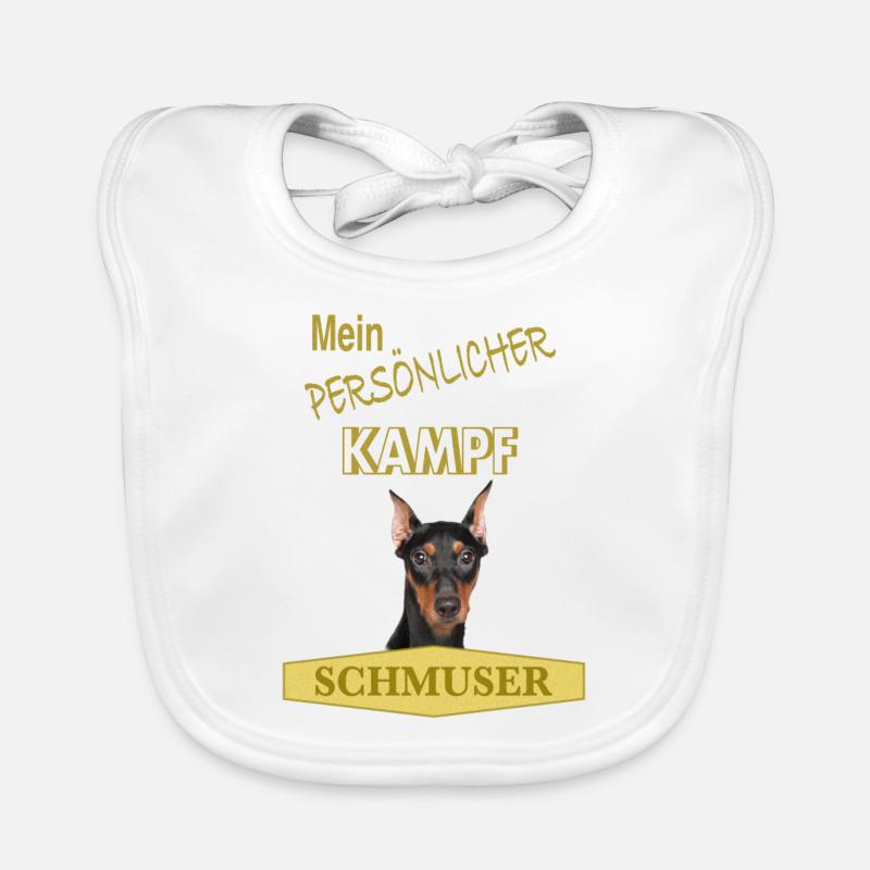 Persönlicher Kampfschmuser - Deutscher Pinscher Baby Bio-Lätzchen