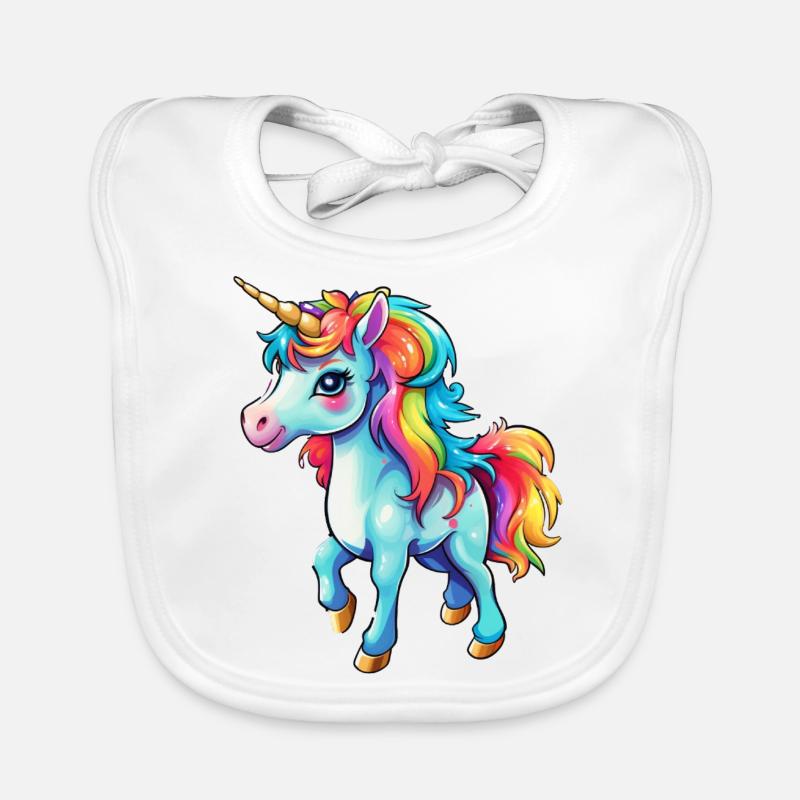 Süßes Einhorn Baby Bio-Lätzchen