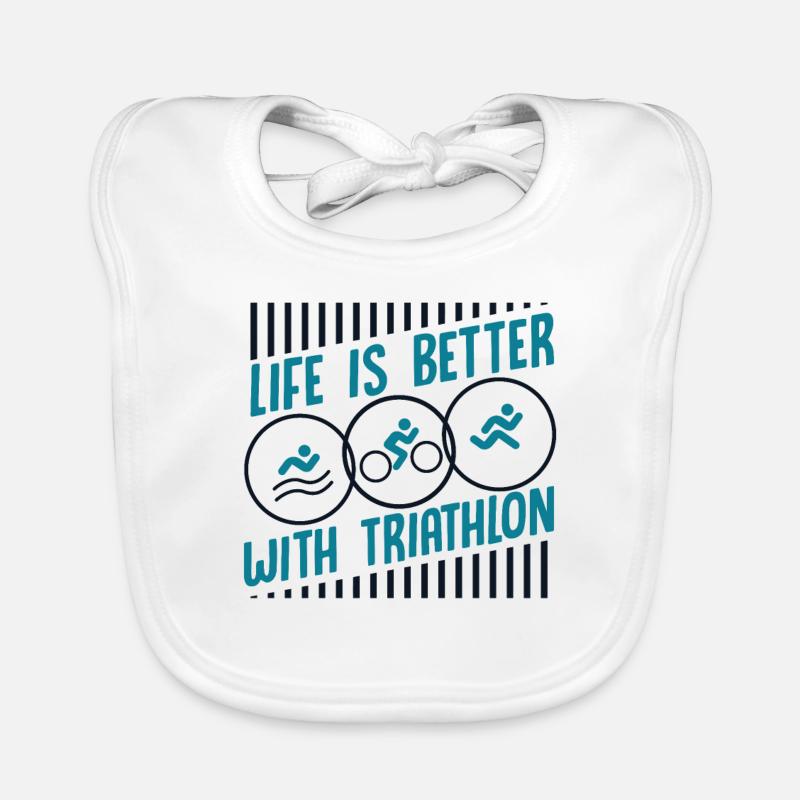 Life Is Better With Triathlon Training Triathlete Organic Baby Bibs