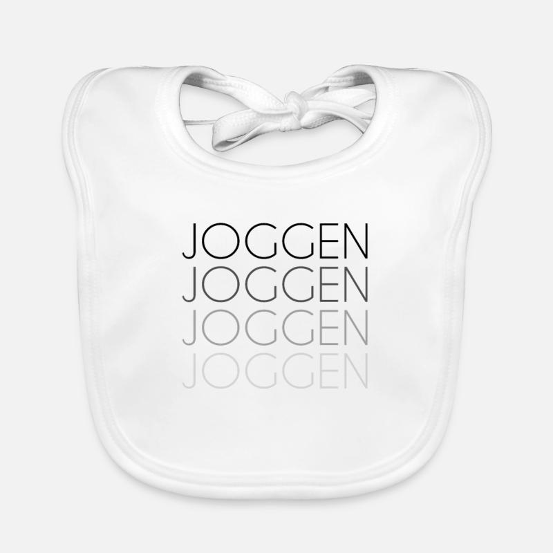 Jogging lettering Organic Baby Bibs