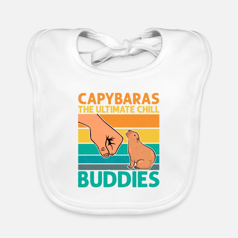 Capybaras The Ultimate Chill Buddies Capybara Rode Baby Bio-Lätzchen