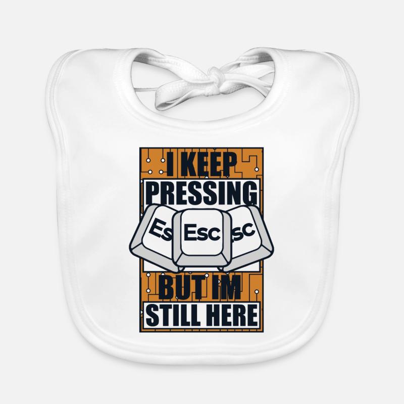 I Keep Pressing Esc Informatiker Admin Organic Baby Bibs