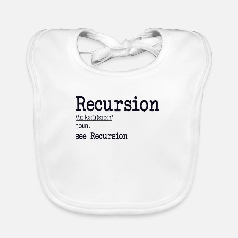 Récursion Définition Développeur Codeur Programmeur Bavoir bio Bébé