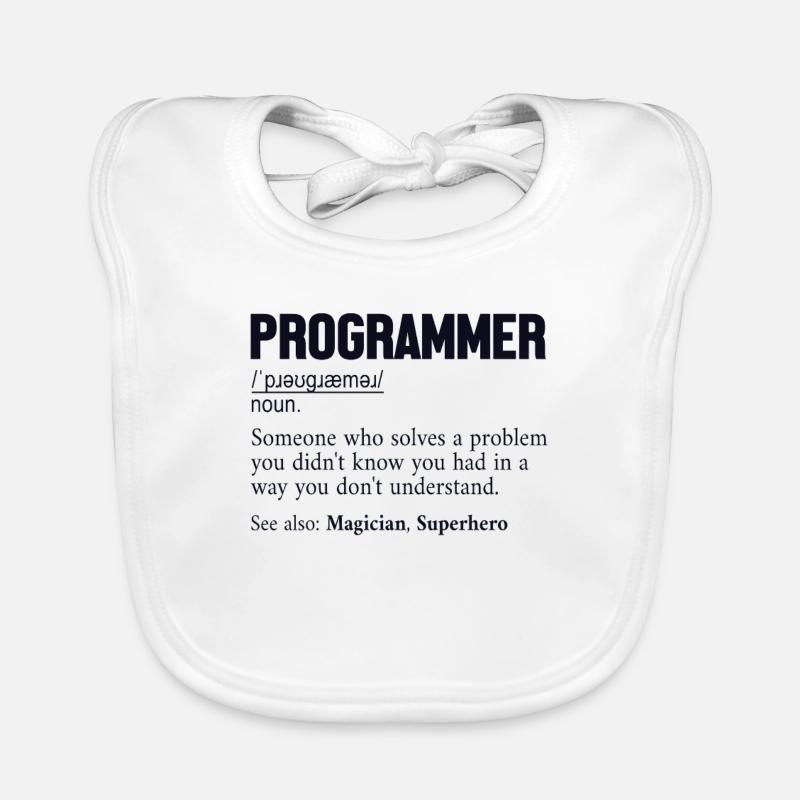 Programmer Definition Software Developer Coder Organic Baby Bibs