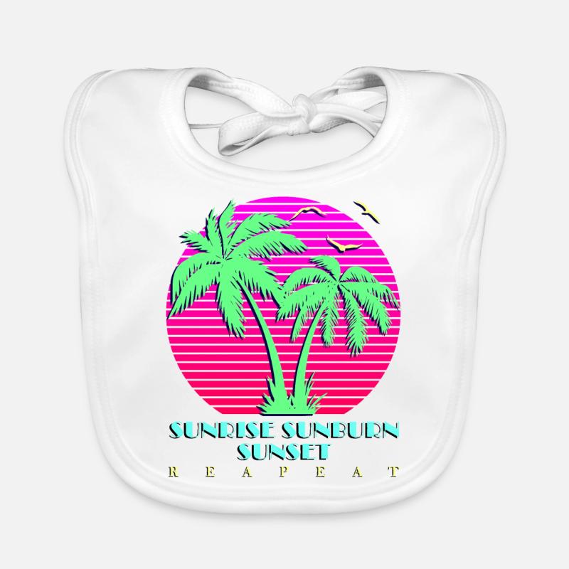 Sunrise Sunburn SunSet Repeat Organic Baby Bibs