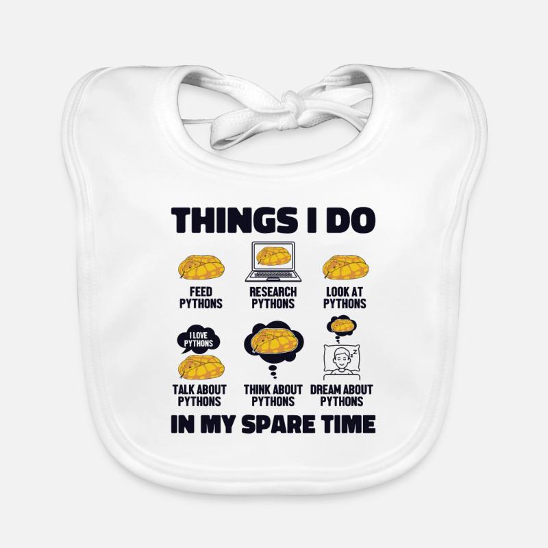 Things I Do In My Spare Time Python Banana Ball Baby Bio-Lätzchen