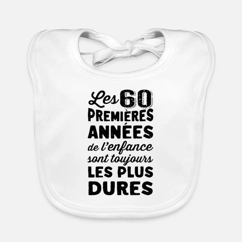 60 ans Anniversaire Papy Humour Retraité Papi Rigo Organic Baby Bibs