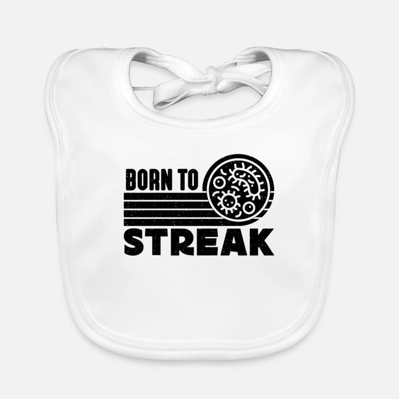 Born To Streak Retro Microbiology Microbiologists Baby Bio-Lätzchen