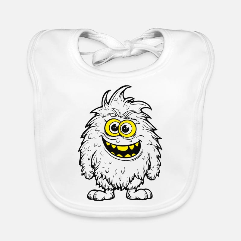 Drôle de monstre de fourrure Bavoir bio Bébé