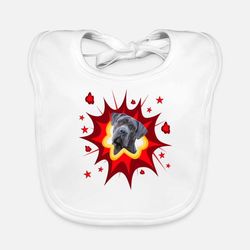 Comic Hund Design - Pow - Cane Corso Baby Bio-Lätzchen