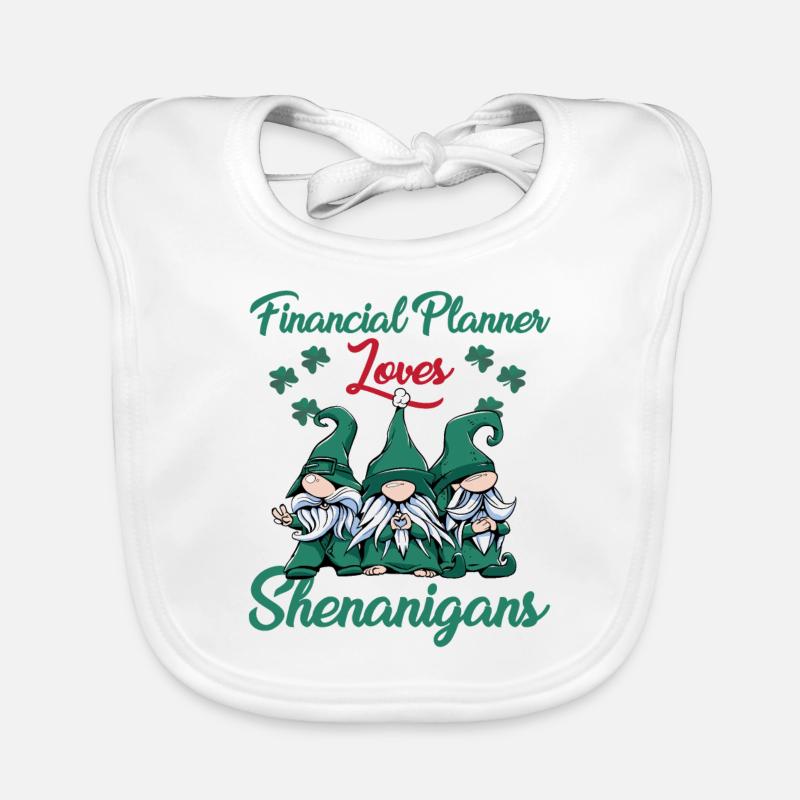 Financial Planner St. Patrick's Day Organic Baby Bibs