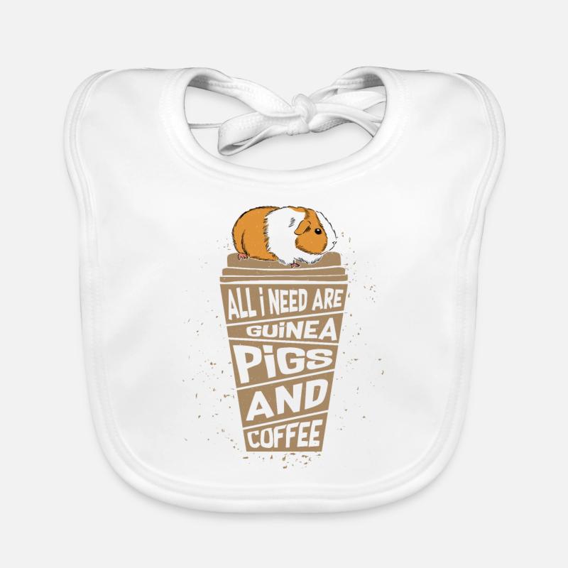 All I Need Are Guinea Pigs and Coffee Cavy Lover R Organic Baby Bibs