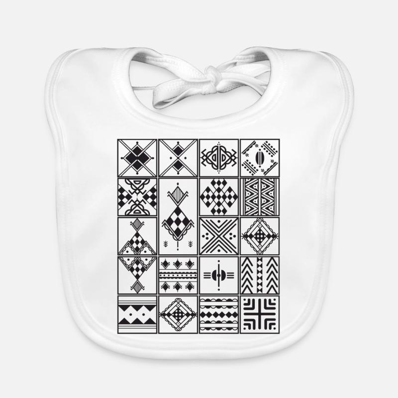AMAZIGH BERBERE KABYLE MOTIF KABYLE Bavoir bio Bébé