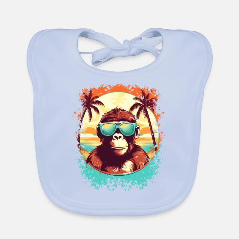 Monkey Business am Strand: Einzigartiger Sommerurlaub Baby Bio-Lätzchen