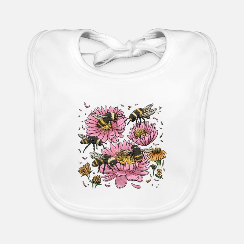 Bee Lover Cottagecore Aesthetic Organic Baby Bibs
