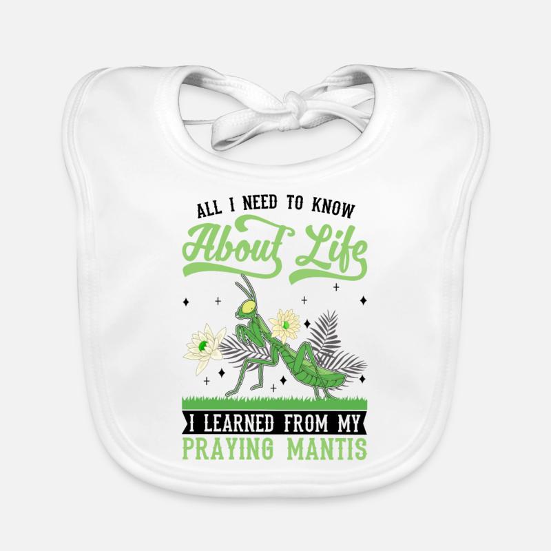 Praying mantis mantis mantis mantis Organic Baby Bibs