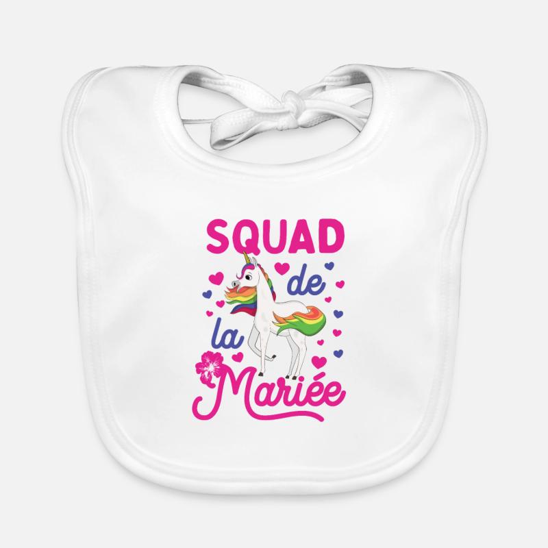 Squad de la Mariée Enterrement de vie de jeune fil Organic Baby Bibs