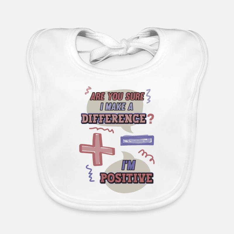 Minus and plus signs, math word game Organic Baby Bibs