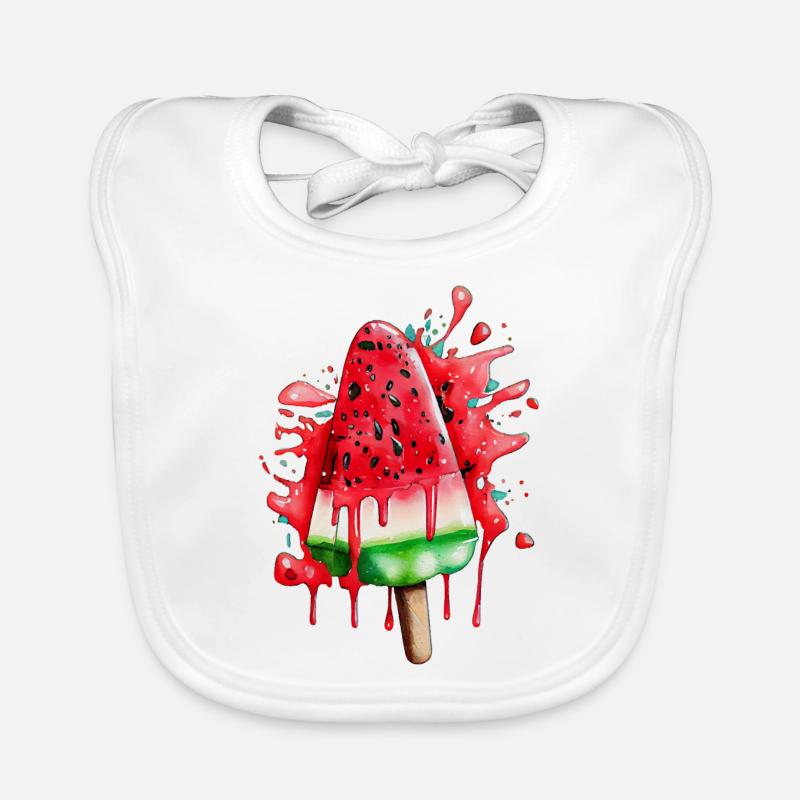 Pastèque Glace Crème glacée à la pastèque Bavoir bio Bébé