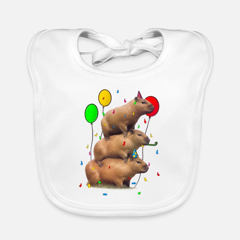 Anniversaire de Capybara Bavoir bio Bébé
