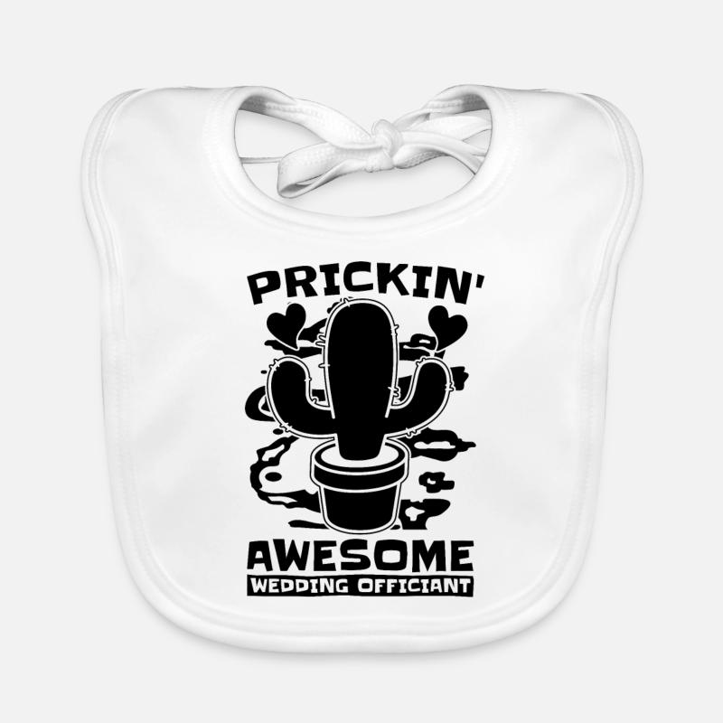 Prickin' Awesome Wedding Pastor Célébrant de mariage Bavoir bio Bébé